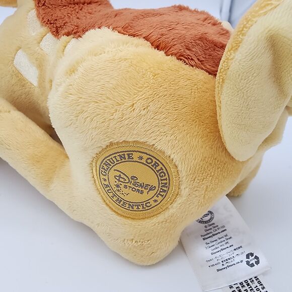 Disney Store Bambi Deer Plush 14" Butterfly on Tail Lays Down Stuffed Animal Toy - Picture 7 of 10